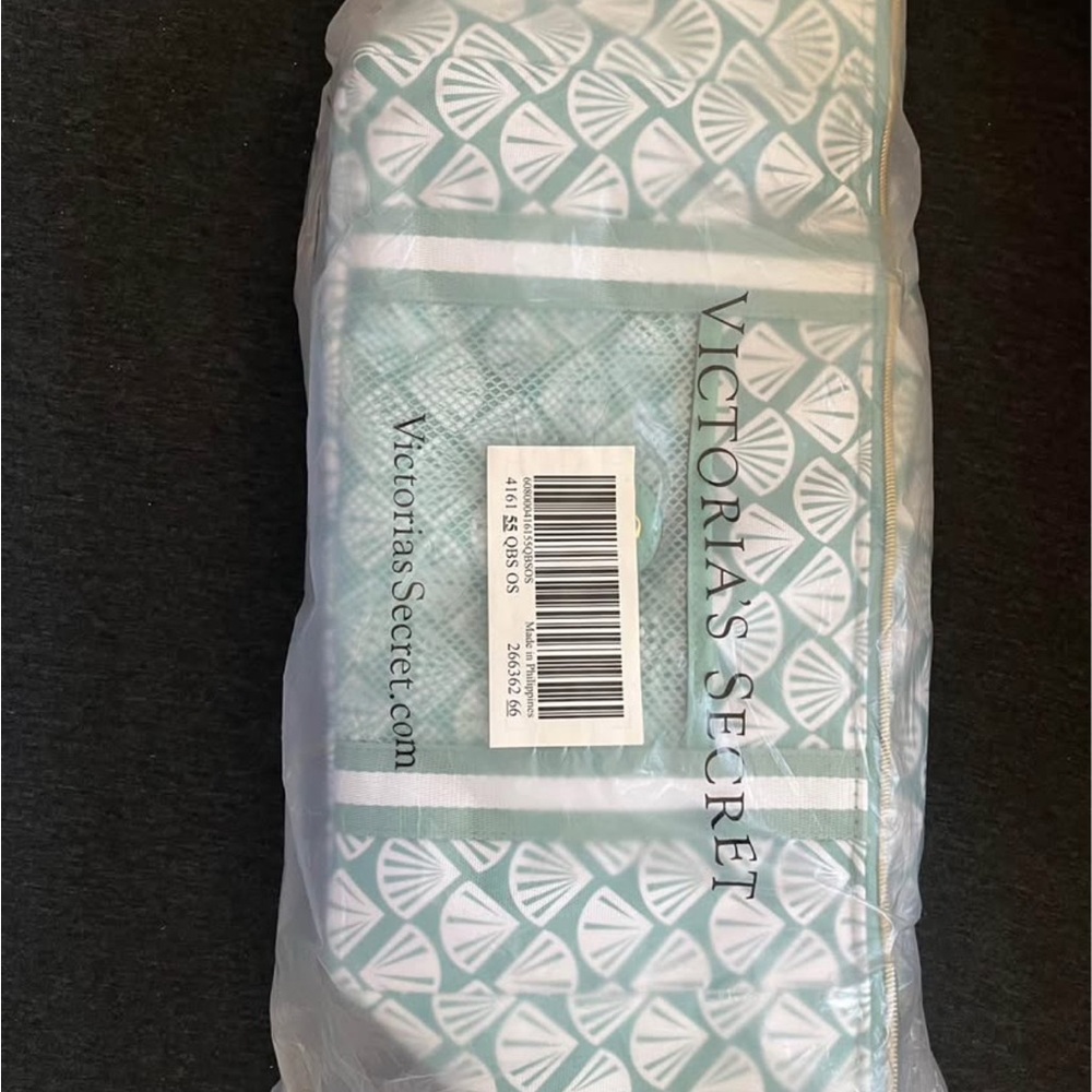 Victoria's Secret Teal and White seashell cooler